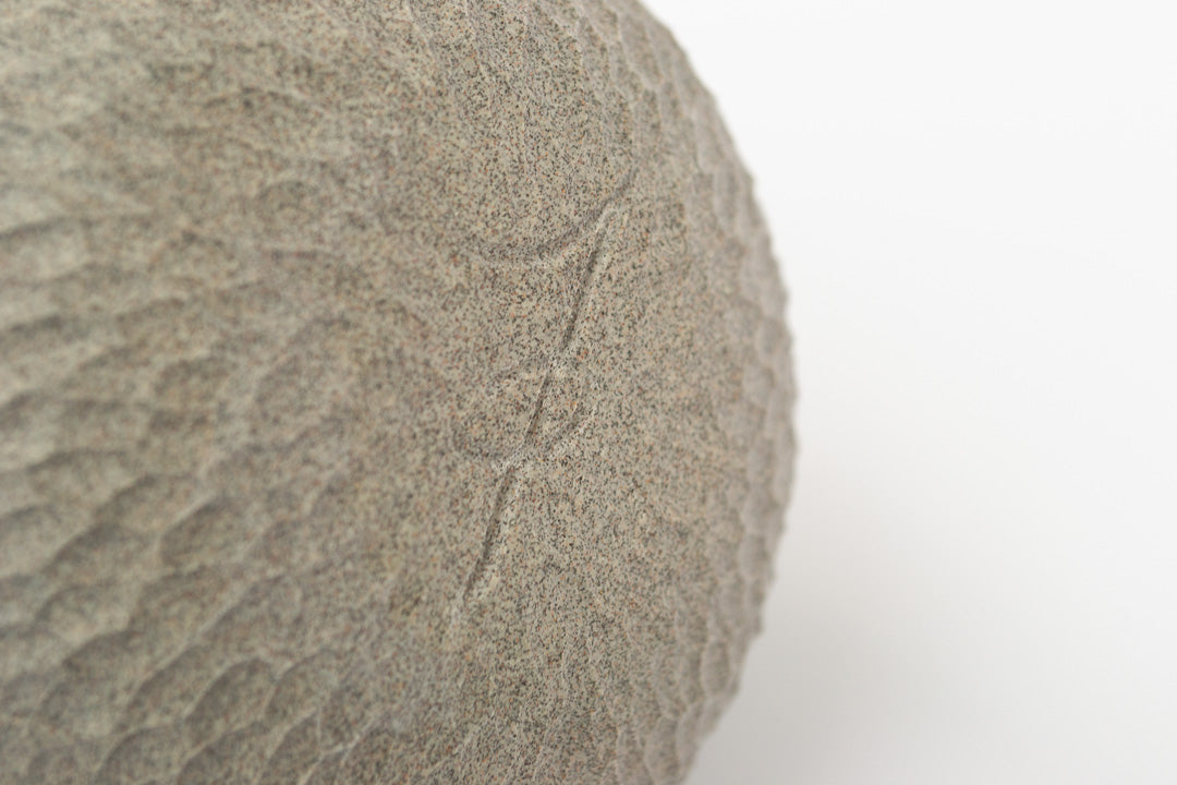Granite Grey Bud Vase | Carved