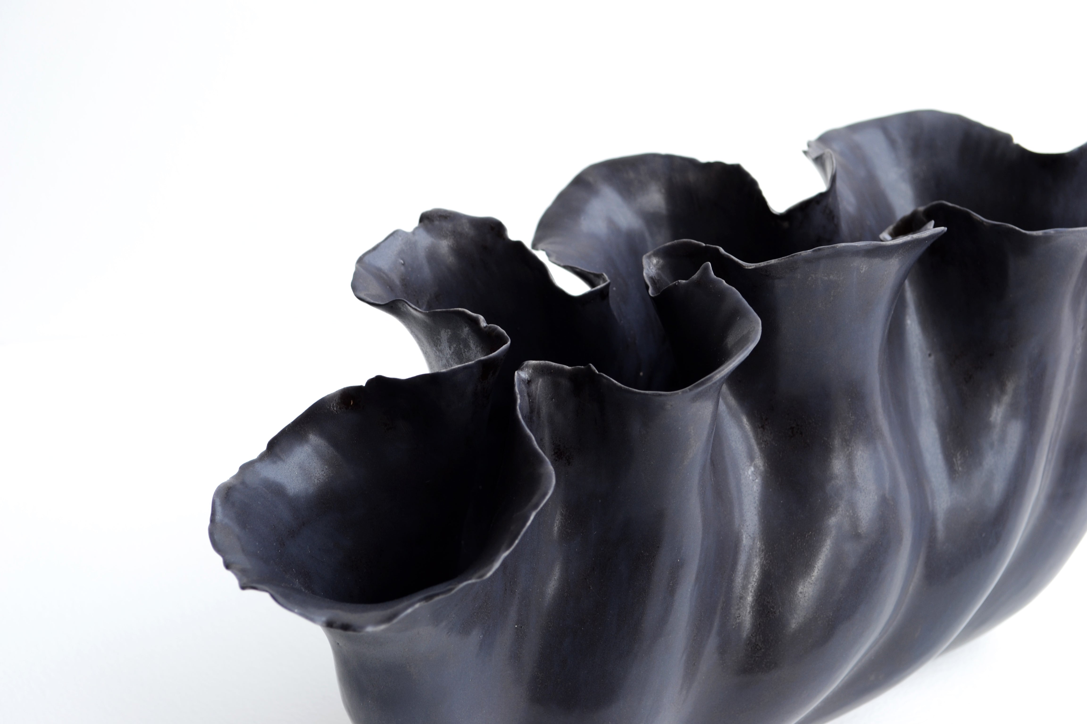 Black Petal Vase