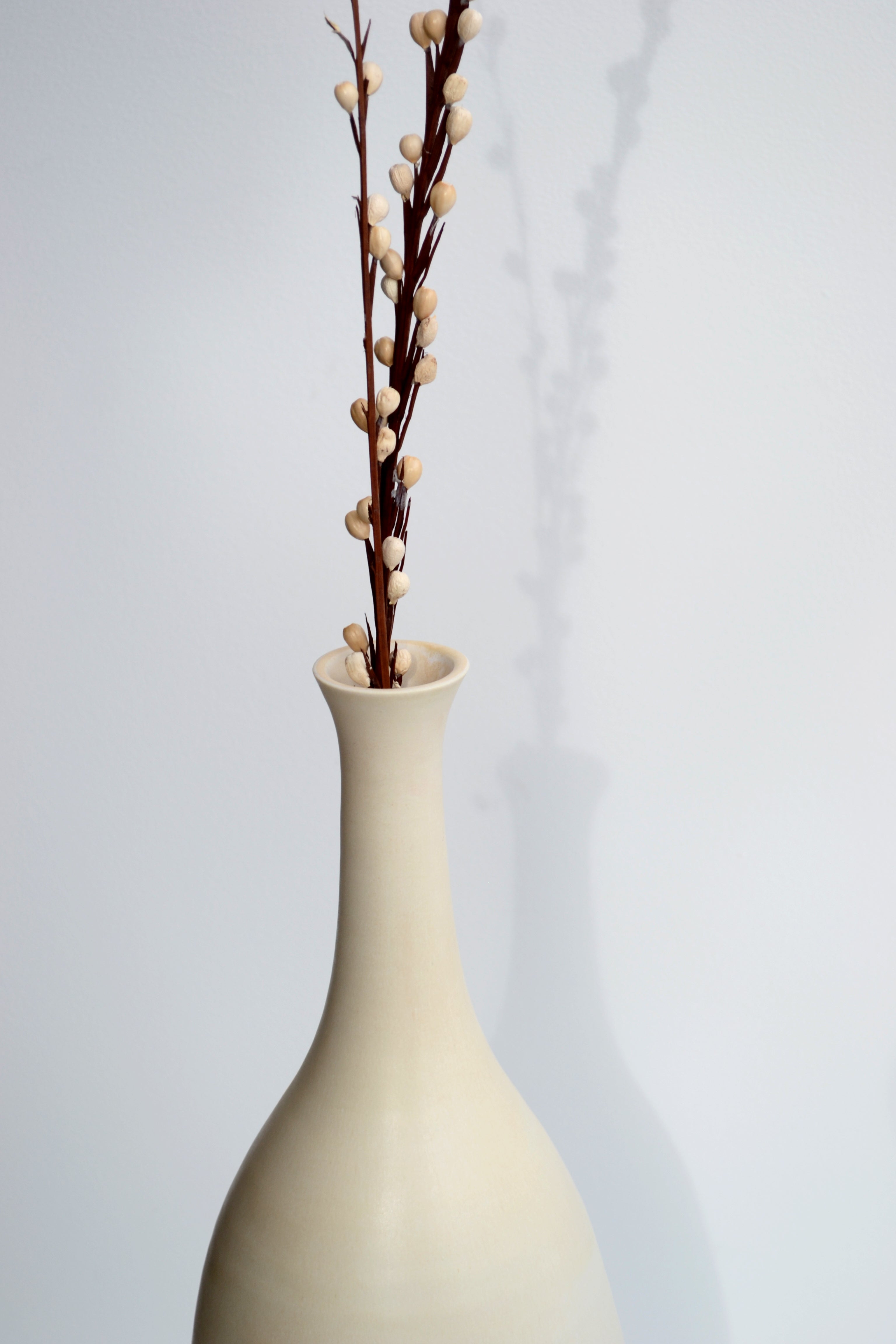 Satin Cream Vase