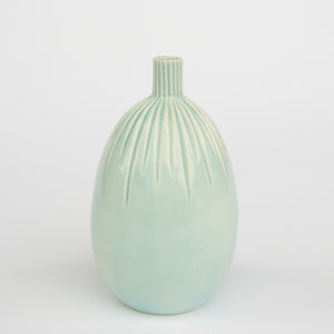 Blue Bud Vase | Carved