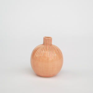 Salmon bud vase | Carved