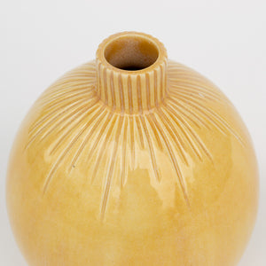 Melon bud vase | Carved