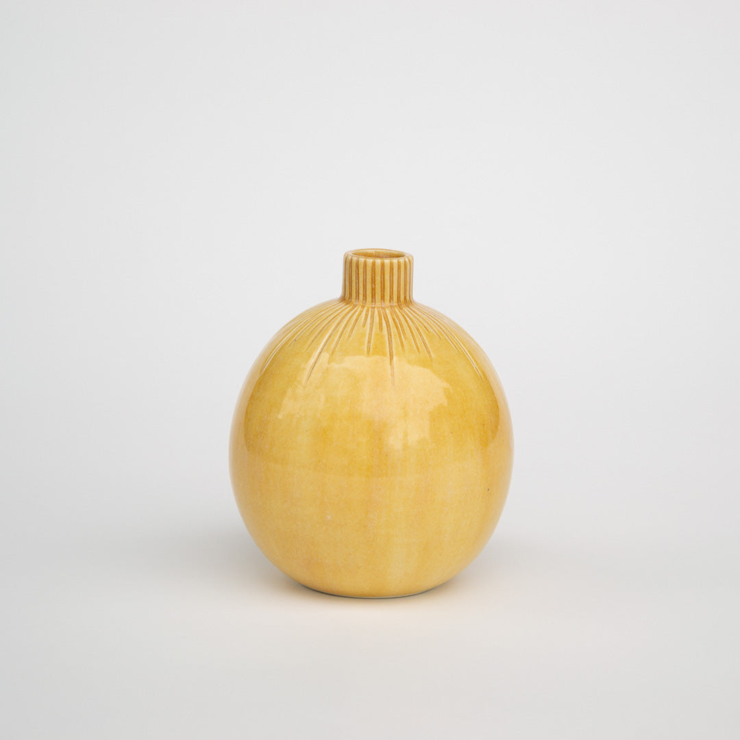Melon bud vase | Carved