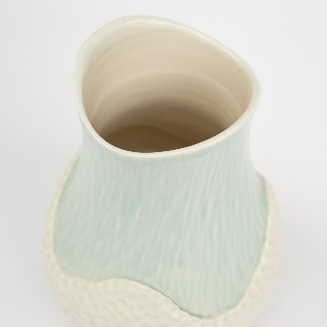 Large Blue/White Coral Vase