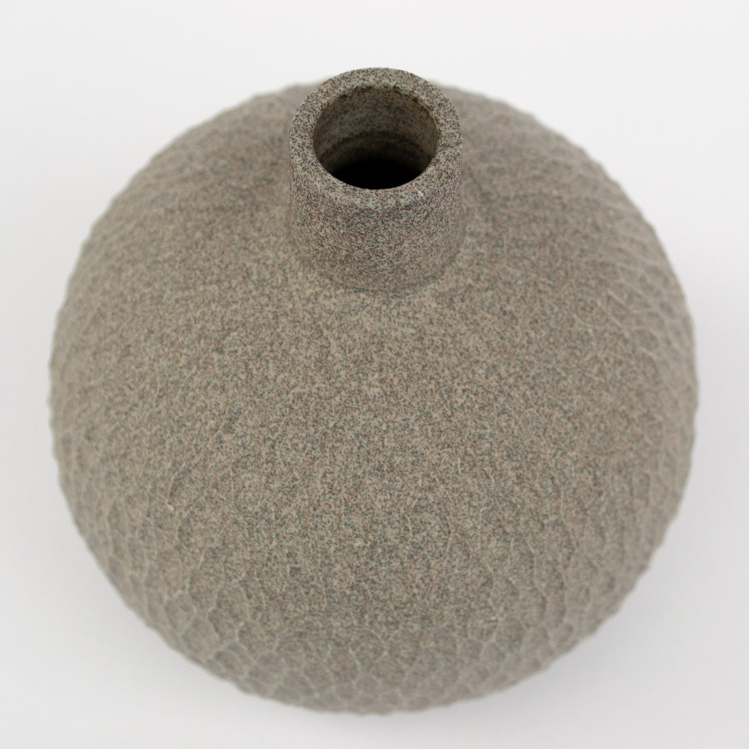 Granite Grey Bud Vase mini | Carved