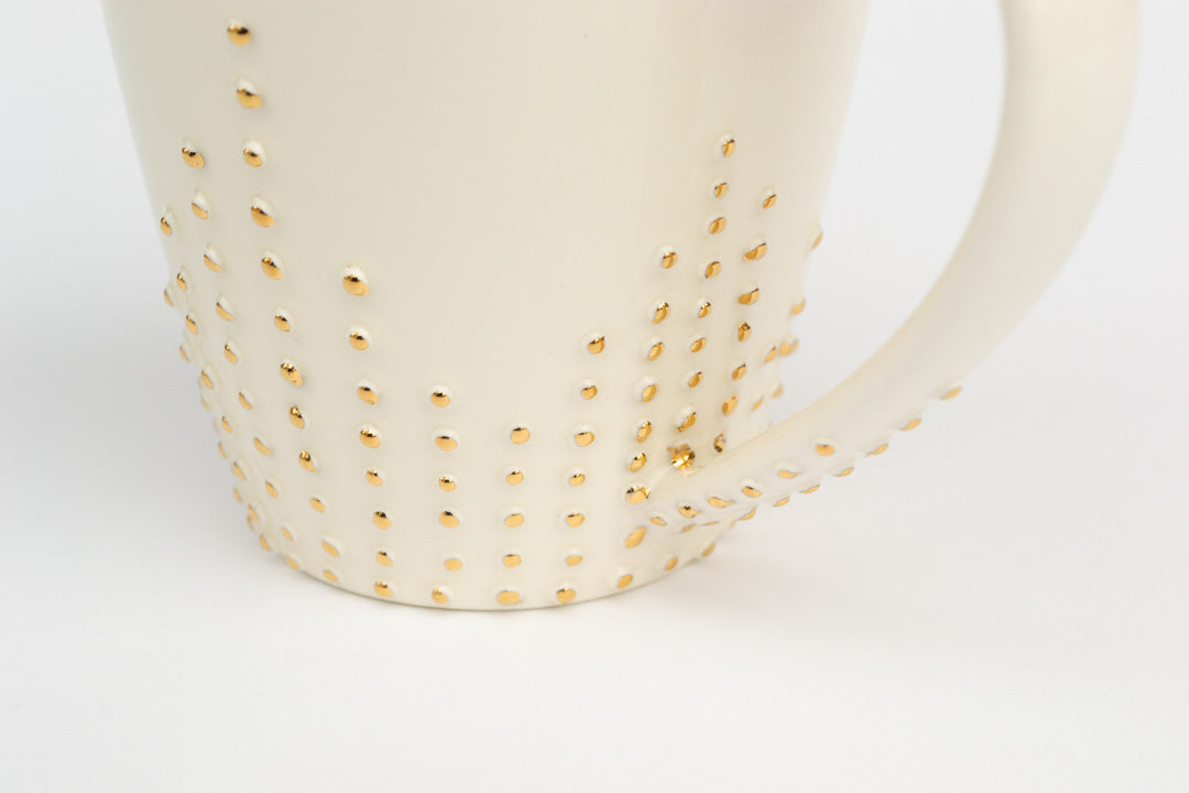 Dotted Mug | Gold Studs