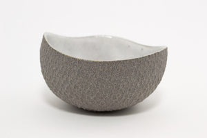 Granite Grey/White Dish | Carved
